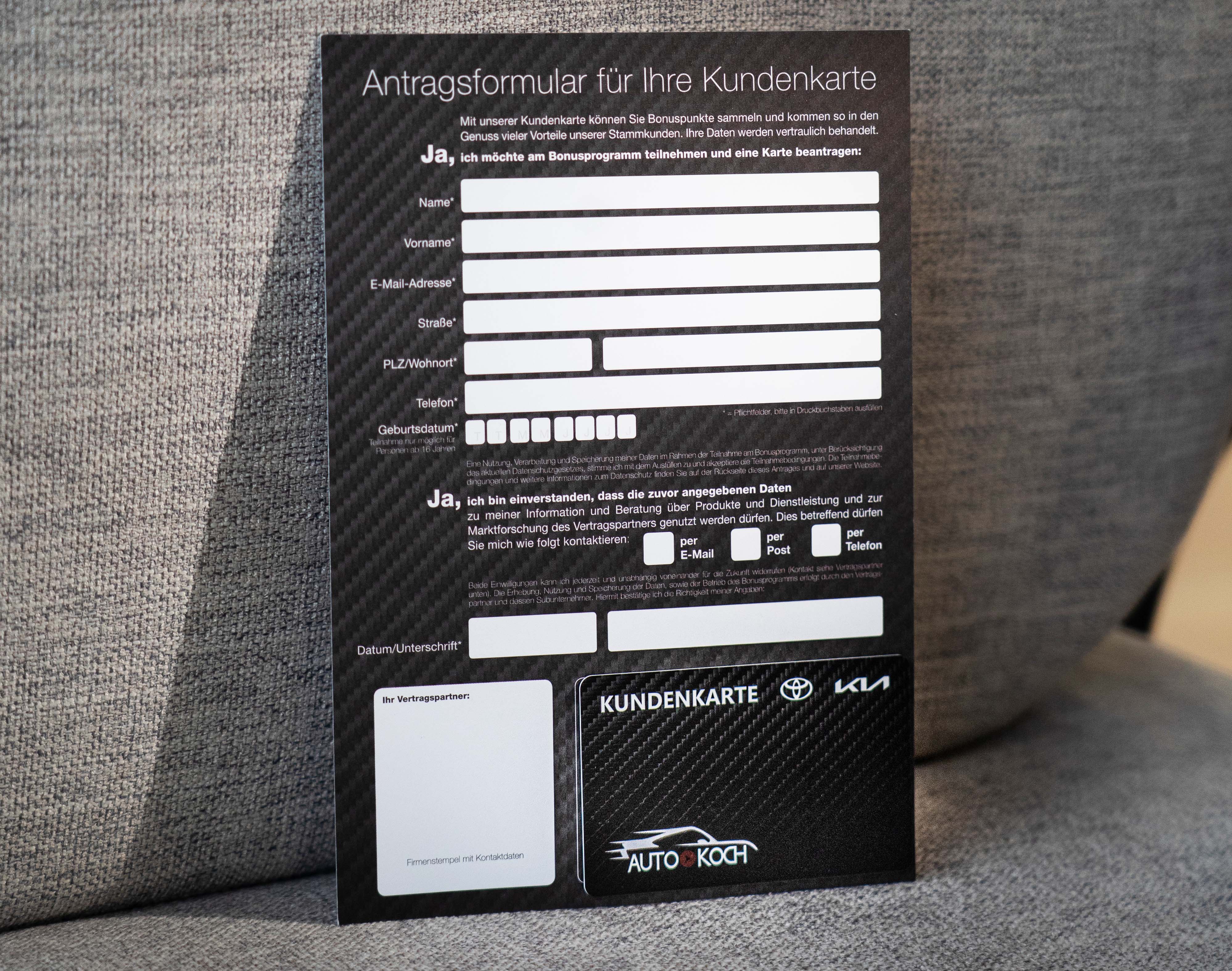 Dieses Bild zeigt die Kundenkarte